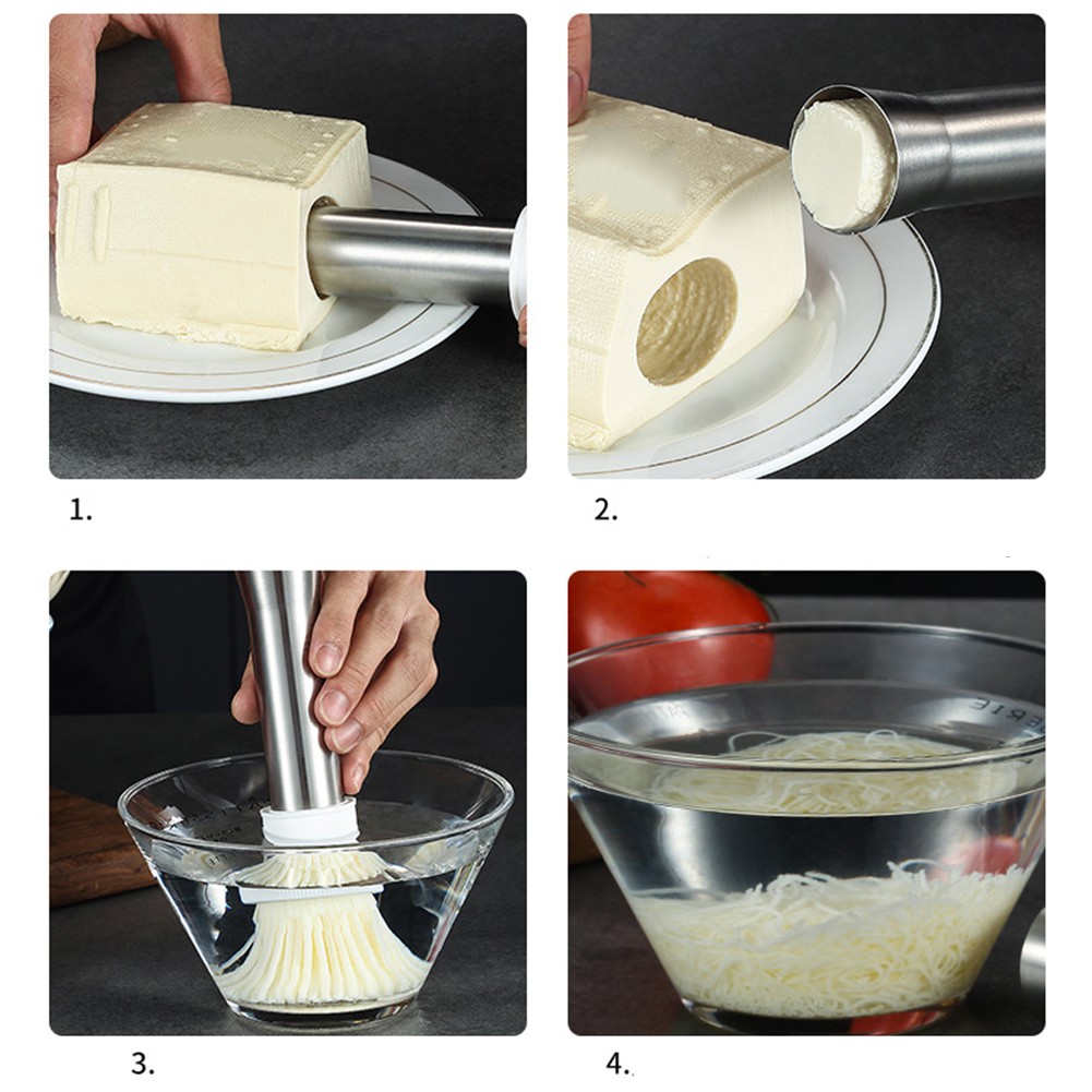 Premium Tofuschneider mit drei Maschenoptionen Edelstahlkonstruktion - Bild 40 von 48