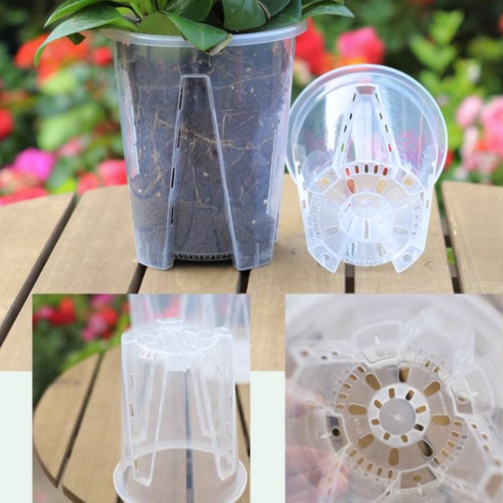5PCS Pots de Plantes d'Orchidée avec Maille acheter de Drainage et Plateaux pour Jardin