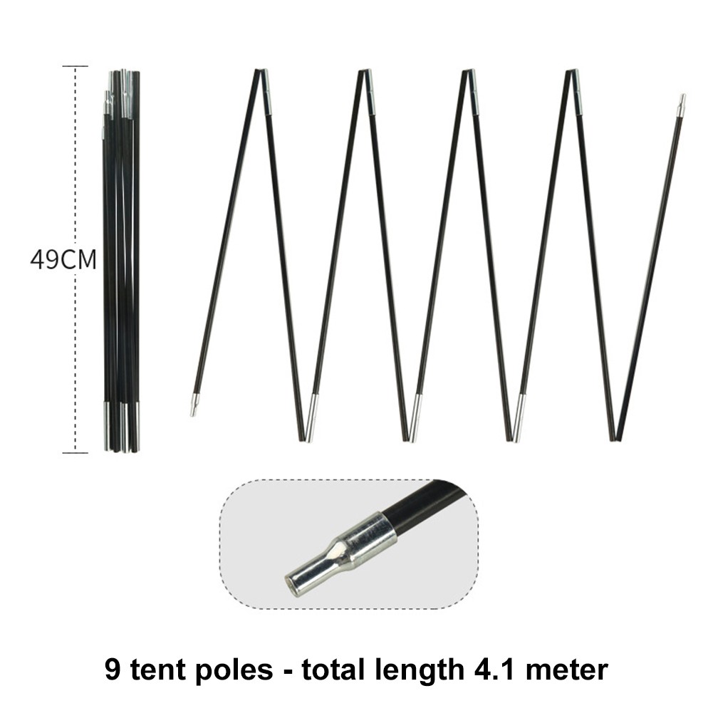 Leichte und Fiberglas Zeltstange Ersatz für verschiedene Zeltgrößen - Bild 47 von 49