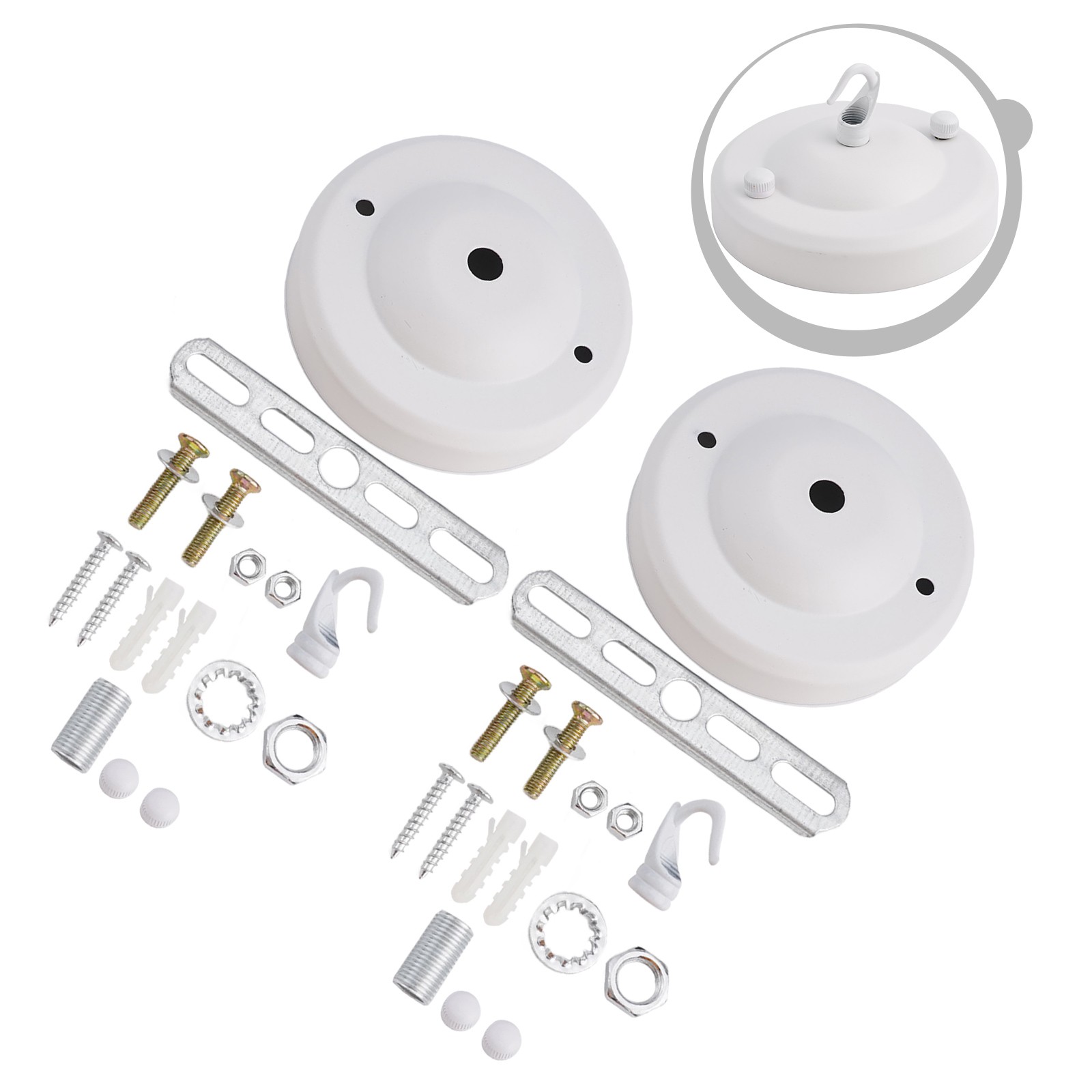 Secure Ceiling Hook Set for Pendant Lamp and Chandelier in Living Room or Cafe