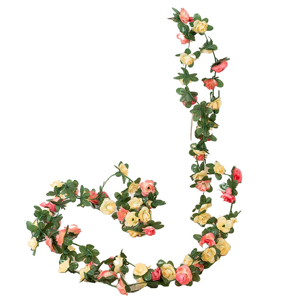 Flores artificiales rojas rosa zarcillos especificaciones seda roja diferentes opciones - Imagen 15 de 15