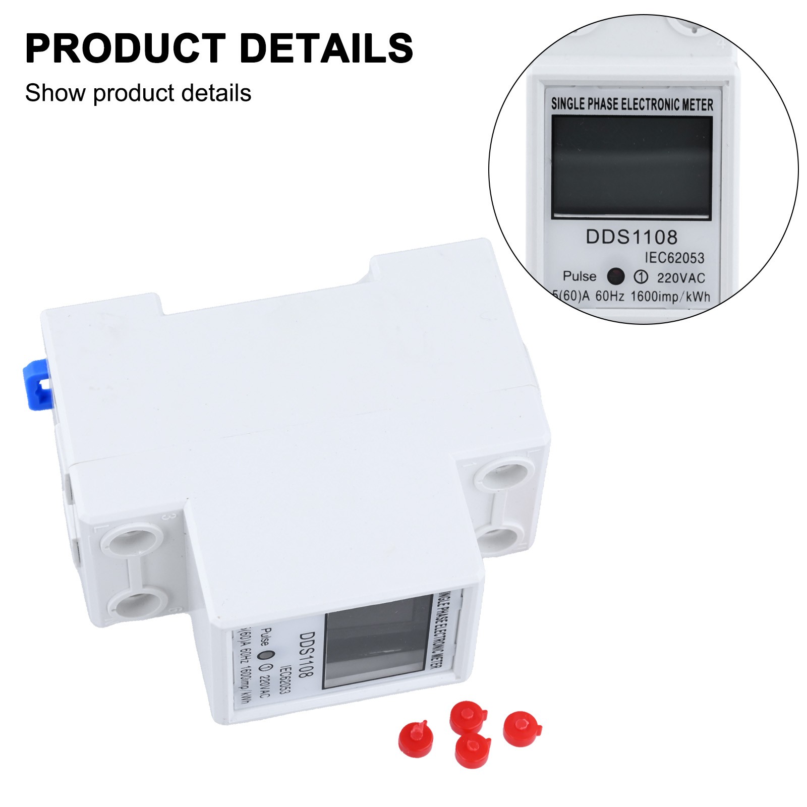 Stromzähler Hutschiene Einphasig LCD Digital Stromverbrauch Energiezähler - Bild 14 von 27