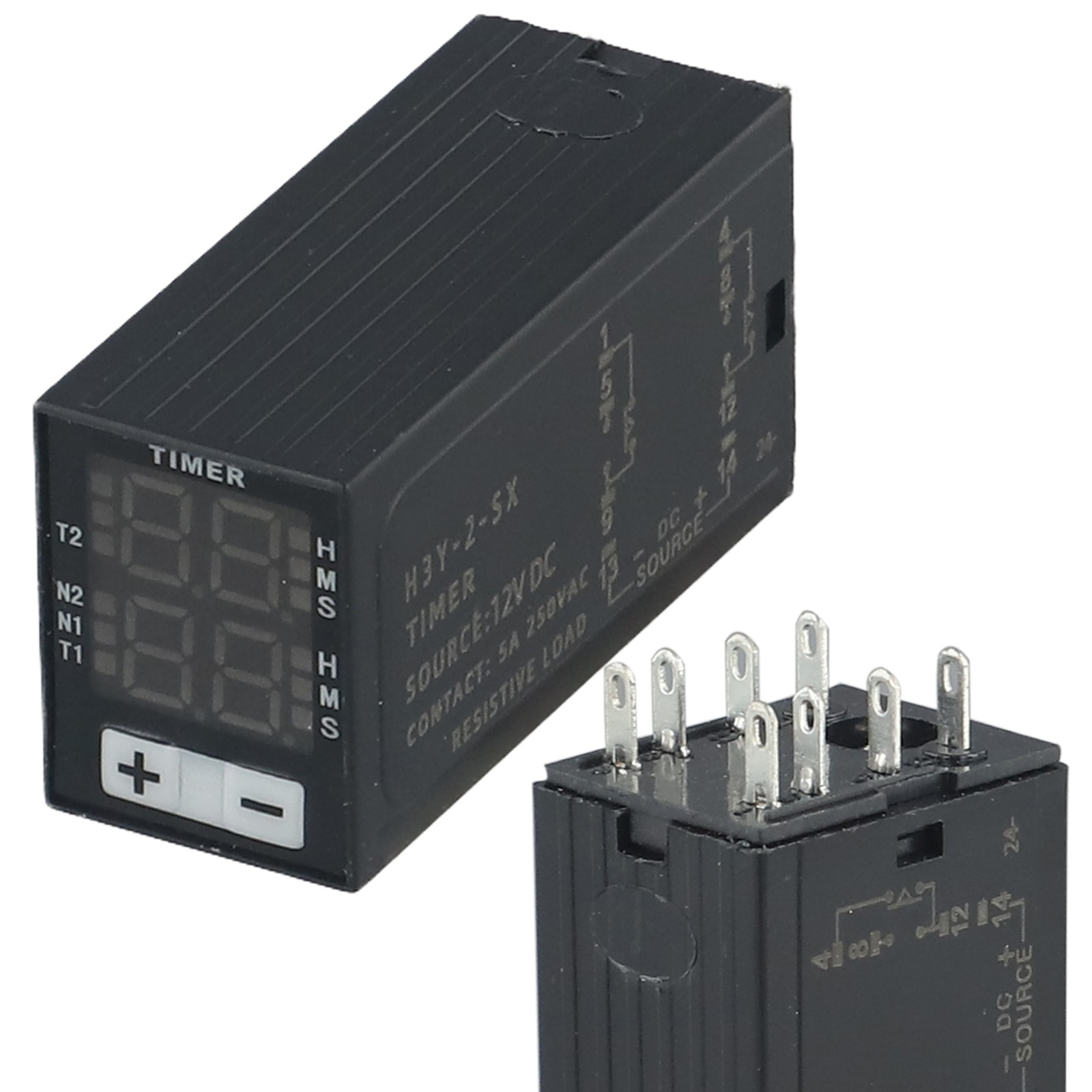 H3Y2 8Pin Poweron Delay Controller mit soldes feuerfestem PC-Gehäuse und Digitalanzeig