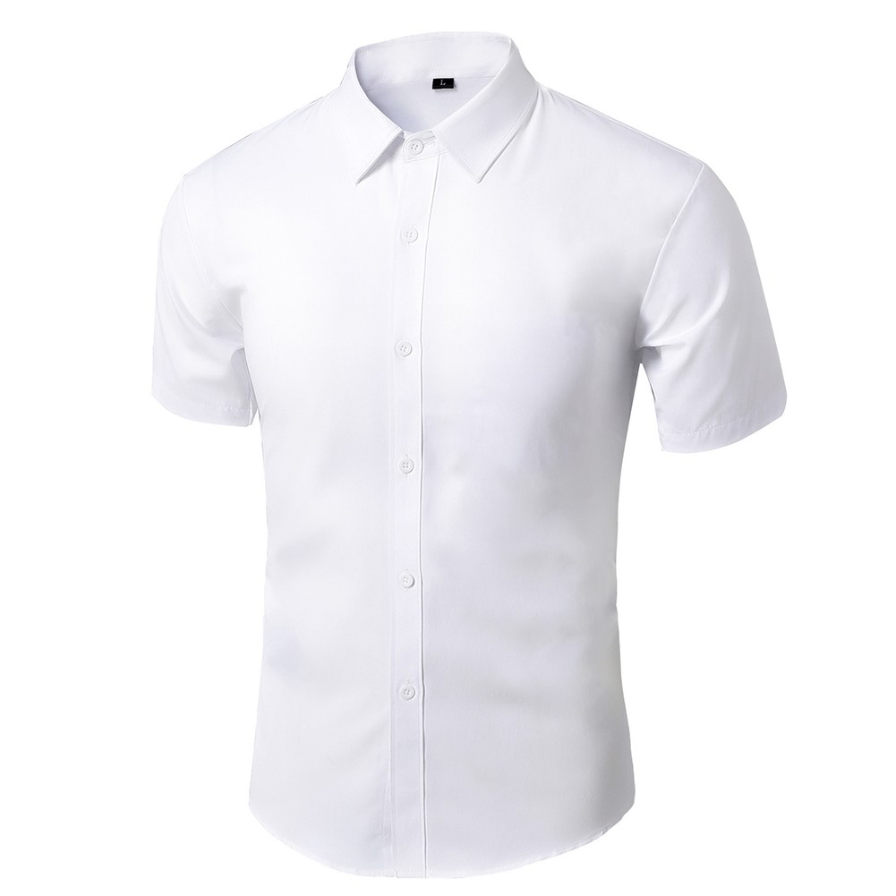Sleek and Fashionable Men's Business Fashion Casual Shirt in Solid Colors - Picture 27 of 29