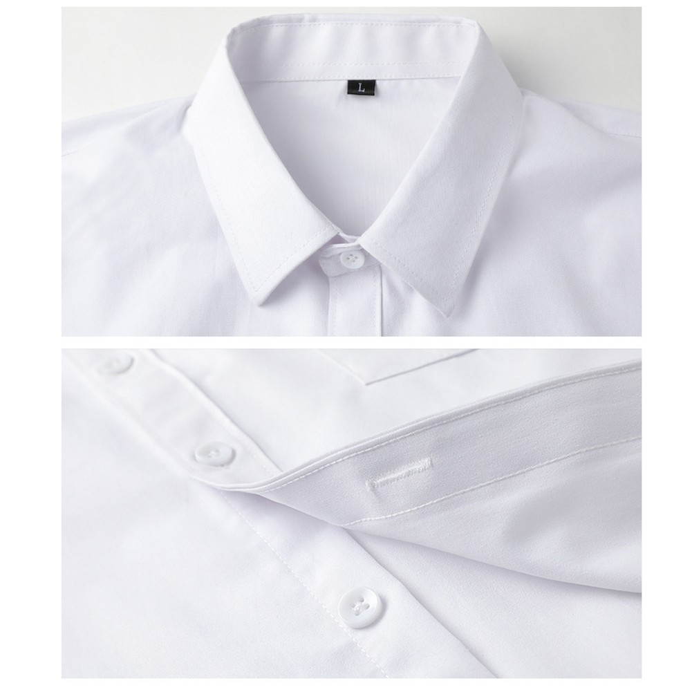 Sleek and Fashionable Men's Business Fashion Casual Shirt in Solid Colors - Picture 26 of 29