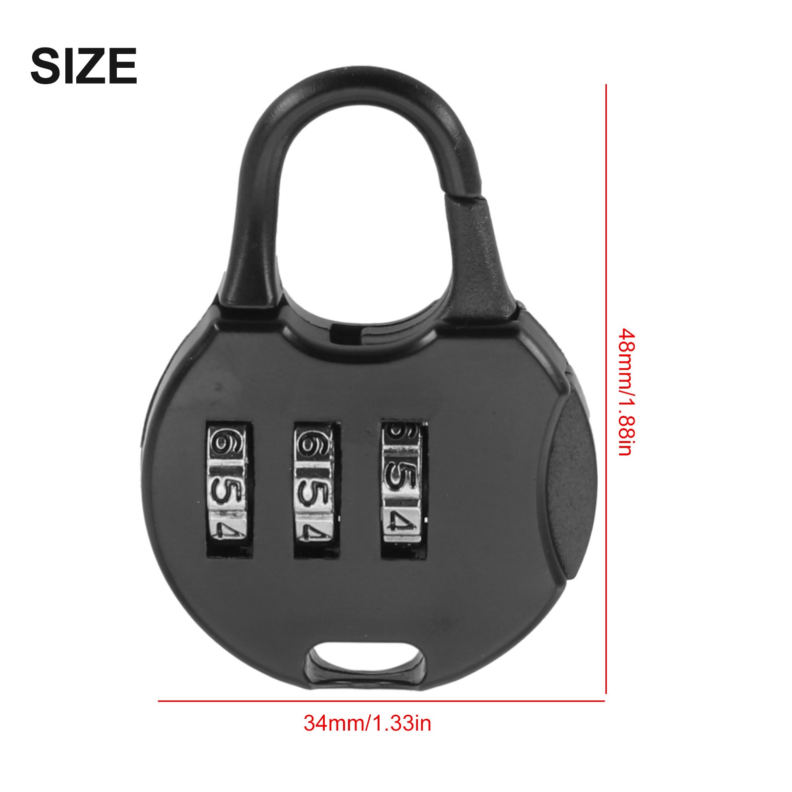 Lock Your For Luggage with Confidence 3 Digits Password Combination Padlock