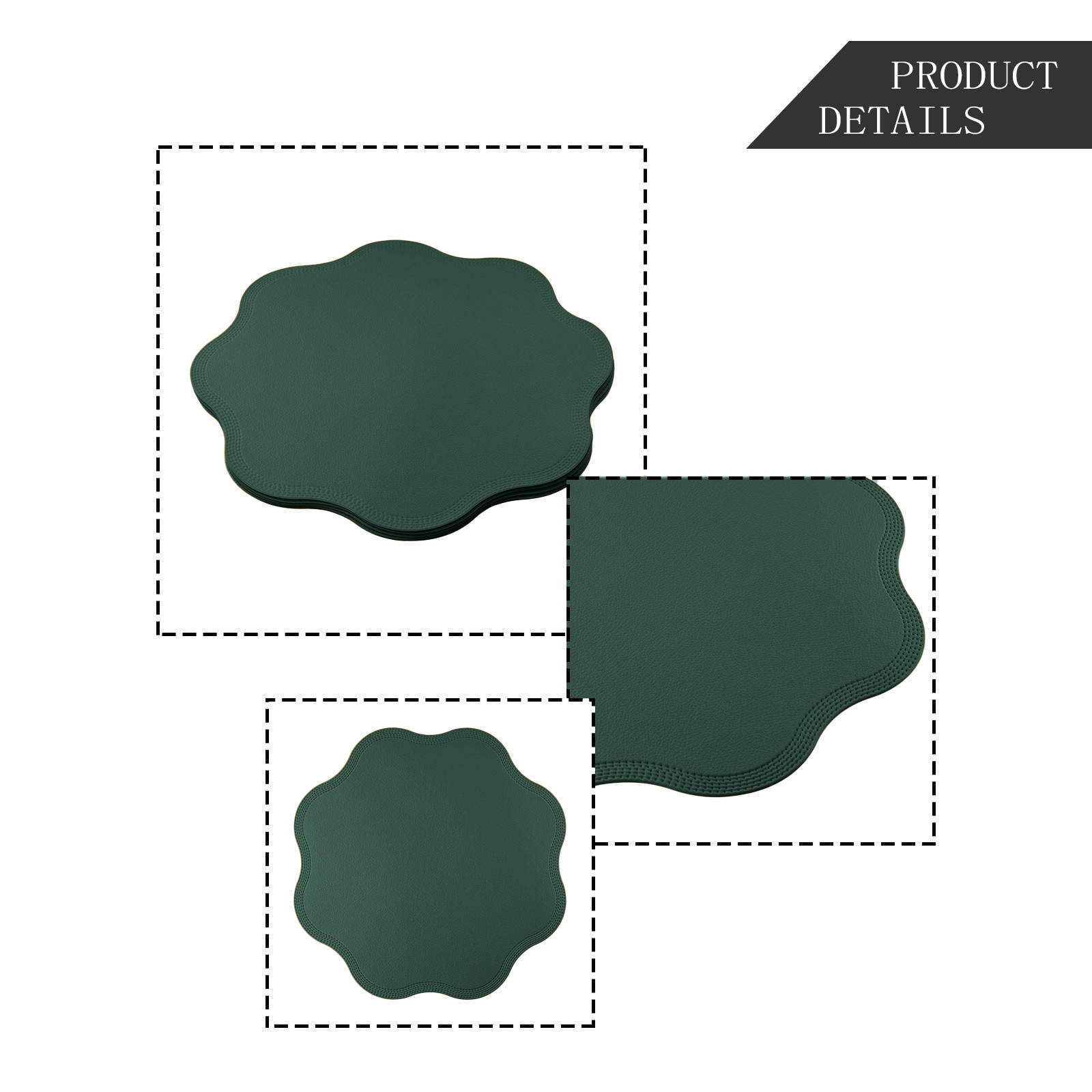 Sleek and Practical PVC Place Mats Set of 6 Heat Resistant Easy to Clean - Picture 51 of 69