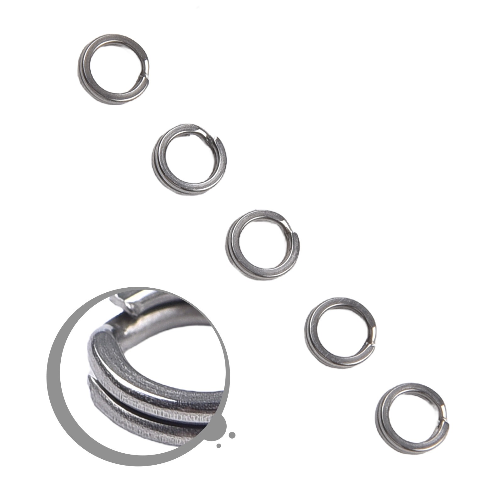100x Stainless Steel Bait Ring Bait Hook Connector O-Ring Fishing Gear Accessory - Picture 53 of 71
