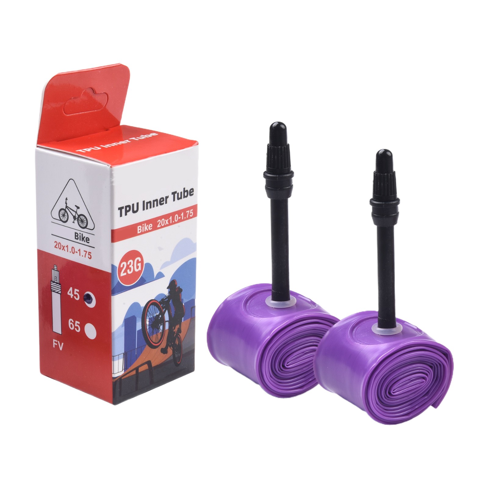Reinforced Valve Inner Tube for 20x1 0 1 75 Tires Ultralight 23g for BMX406 - Picture 27 of 45