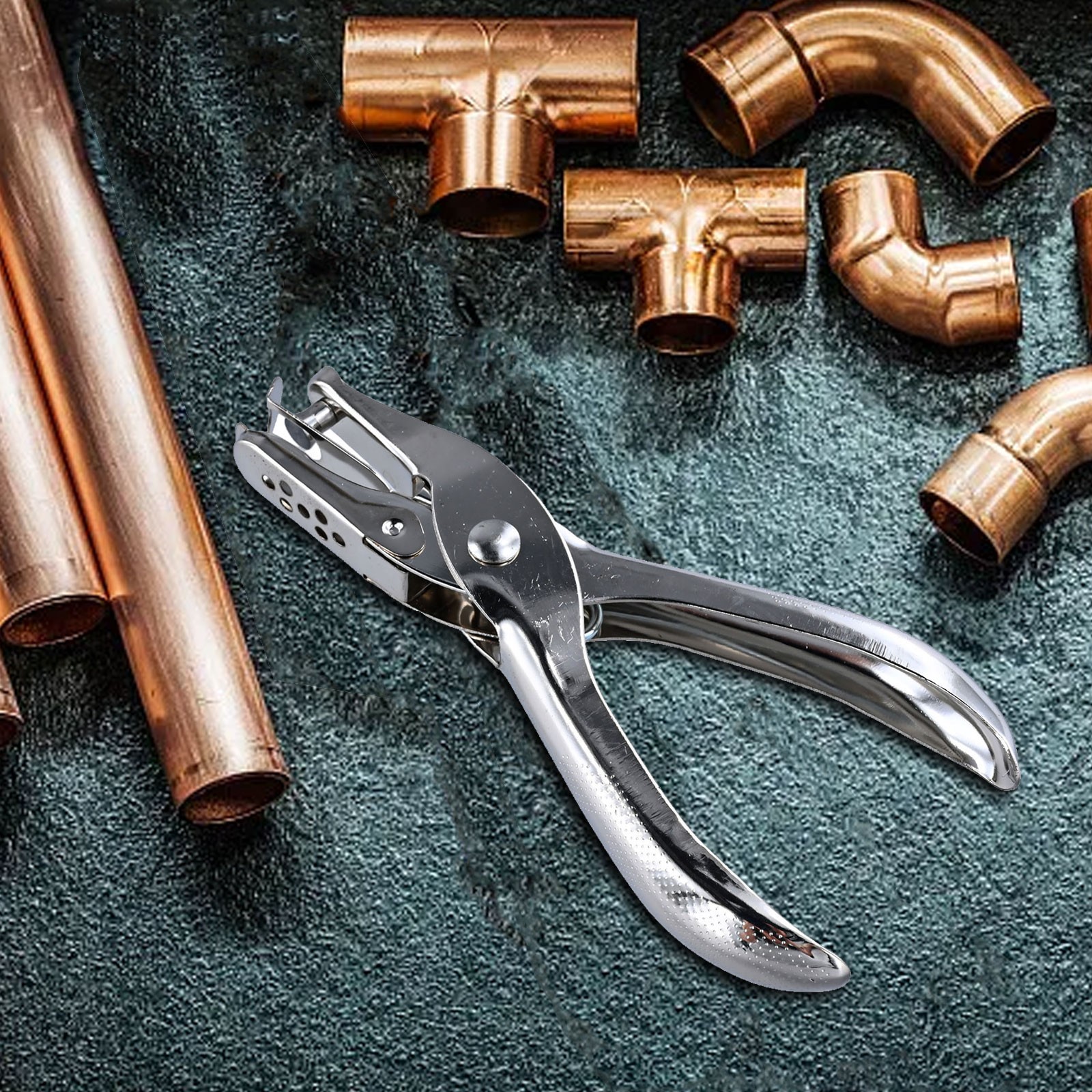 Compact Single Hole Punch Pliers Metal Handheld Paper Punch for DIY Projects - Foto 29 di 36