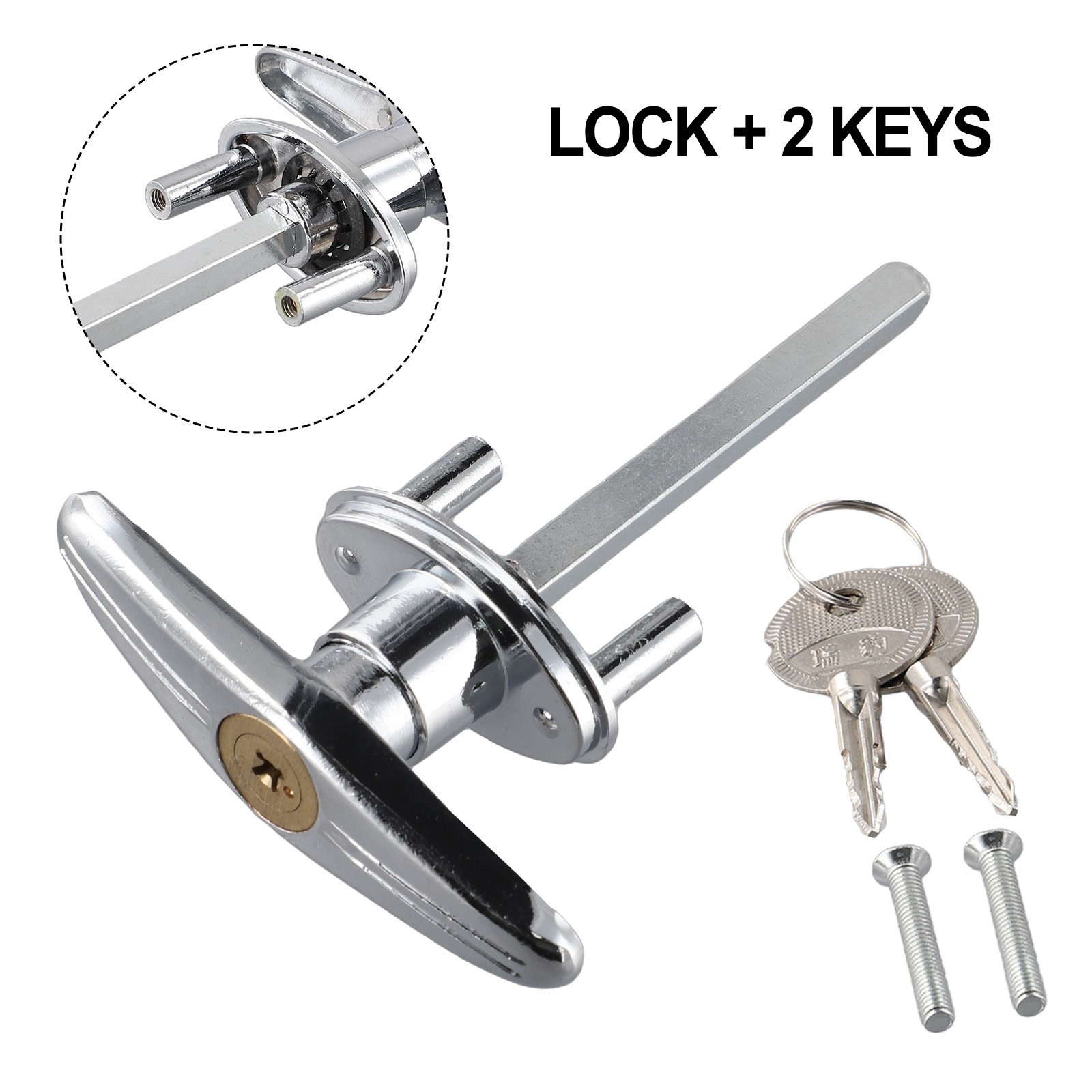 Garage Door Lock With T Lock Handle Suitable For Caravan And Motorhome Door Lock