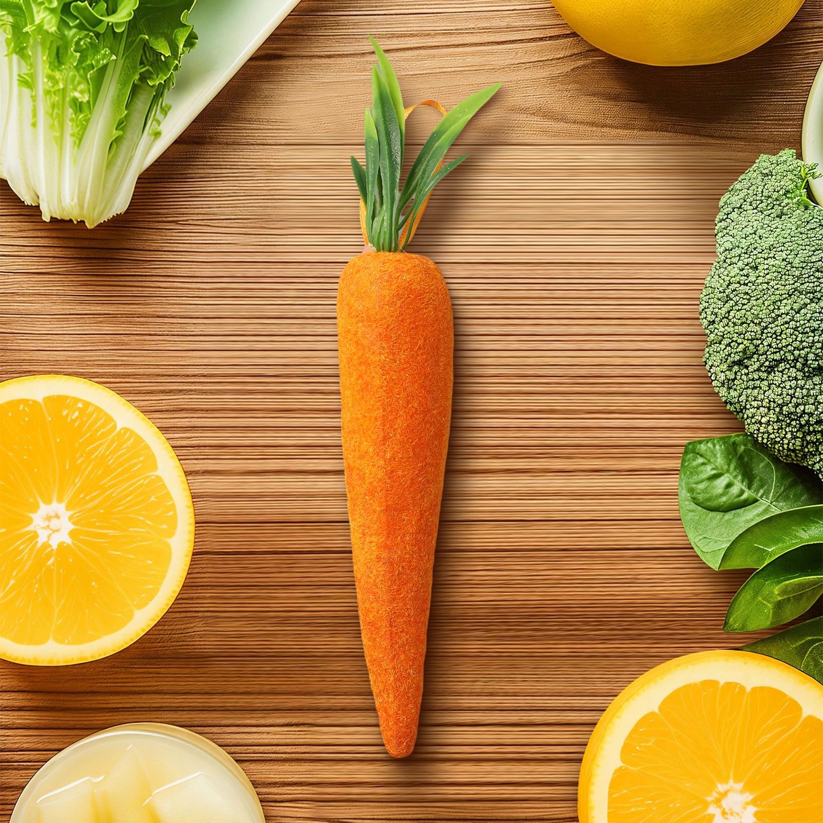Artificial Carrot Orange Vegetables Faux Carrots for Home Decor Pack of 2 - Picture 25 of 48