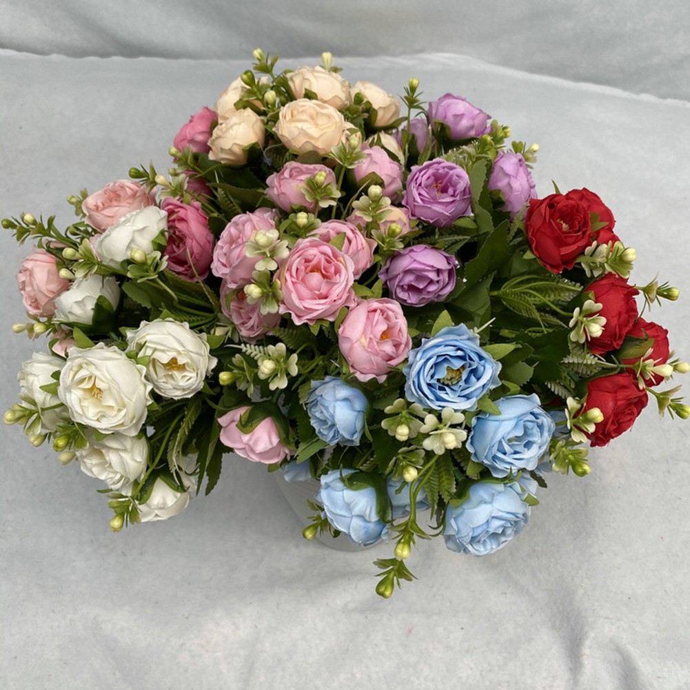 Elegante y Lujosa Simulación Nórdica Flores Tela Altura cm Decoración - Imagen 20 de 28