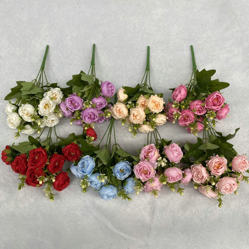 Elegante y Lujosa Simulación Nórdica Flores Tela Altura cm Decoración - Imagen 24 de 28