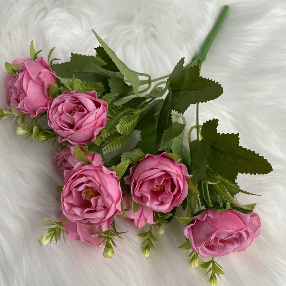 Elegante y Lujosa Simulación Nórdica Flores Tela Altura cm Decoración - Imagen 26 de 28