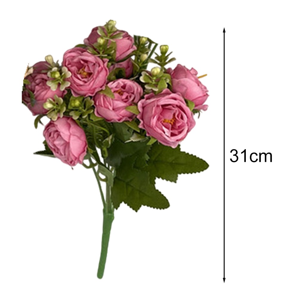 Elegante y Lujosa Simulación Nórdica Flores Tela Altura cm Decoración - Imagen 16 de 28