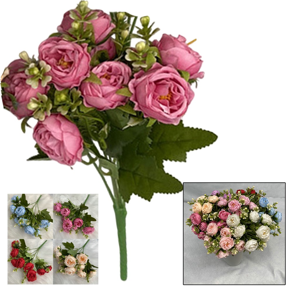 Elegante y Lujosa Simulación Nórdica Flores Tela Altura cm Decoración - Imagen 17 de 28