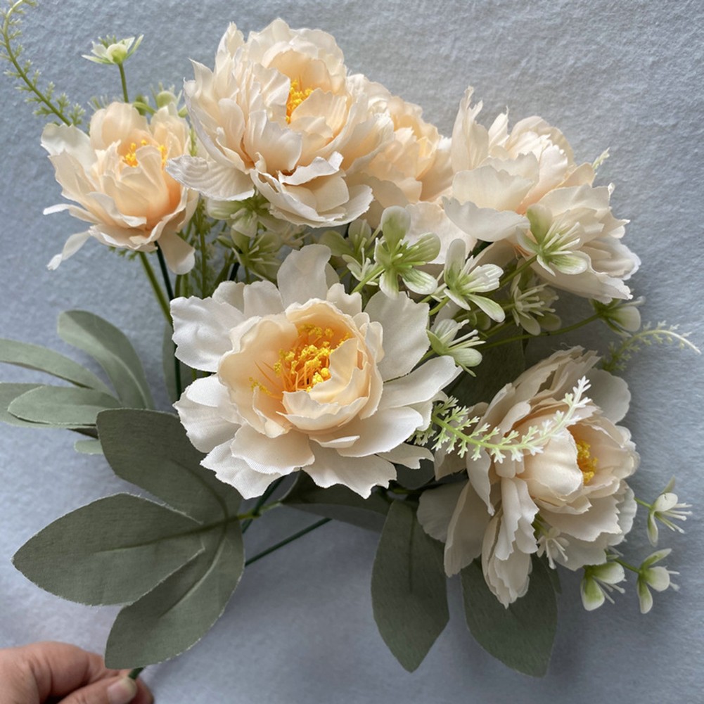Vibrant Simulation Peony Flowers for Home Decor Weddings 35cm Height