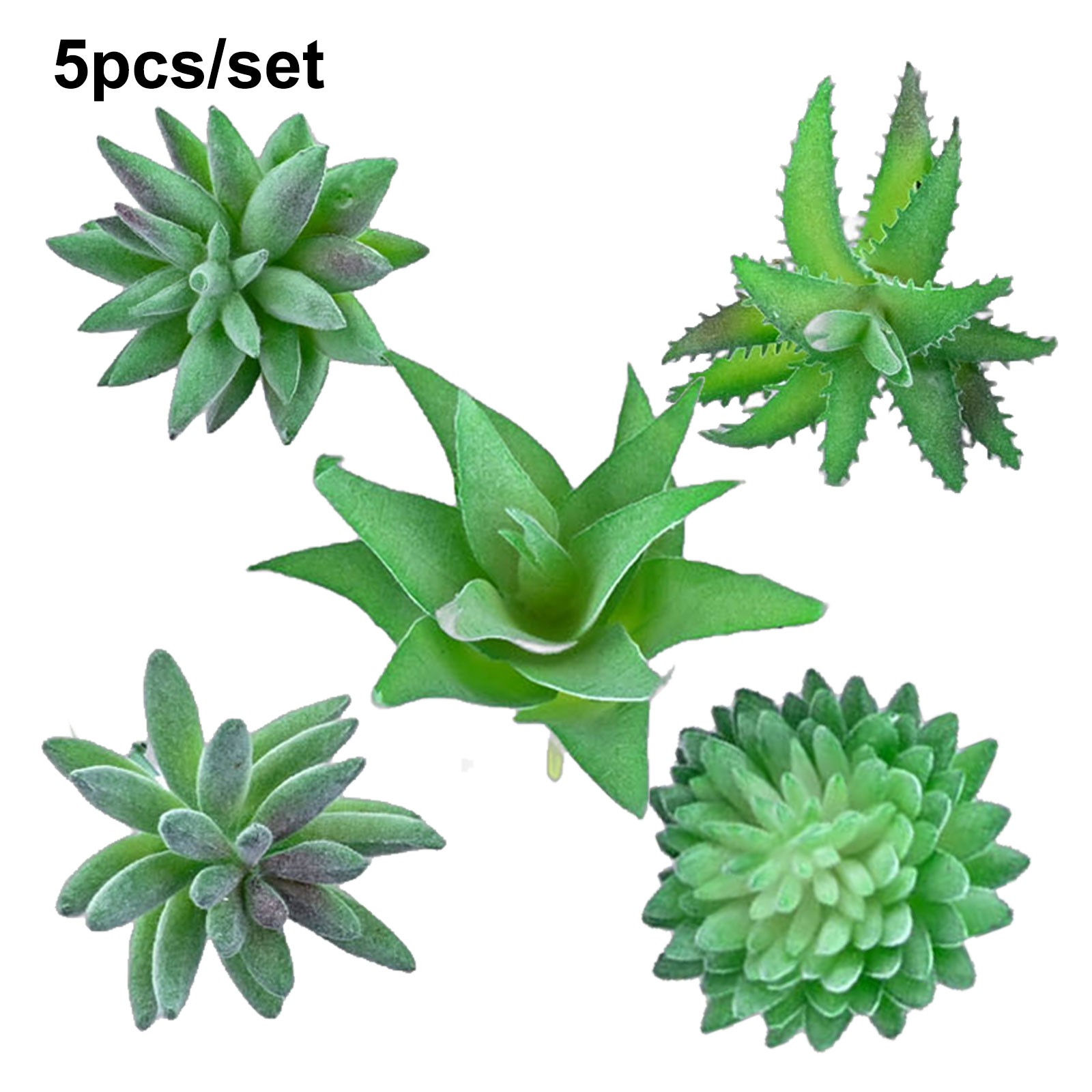 5pcs Artificial Succulent Plants Unpotted Mini Fake Succulents Plant Decoration