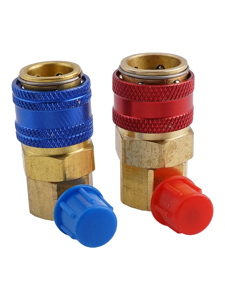 R134A Quick Connector Adapter Coupler Auto A/C Manifold Gauge Low High AC HVAC - Picture 14 of 16