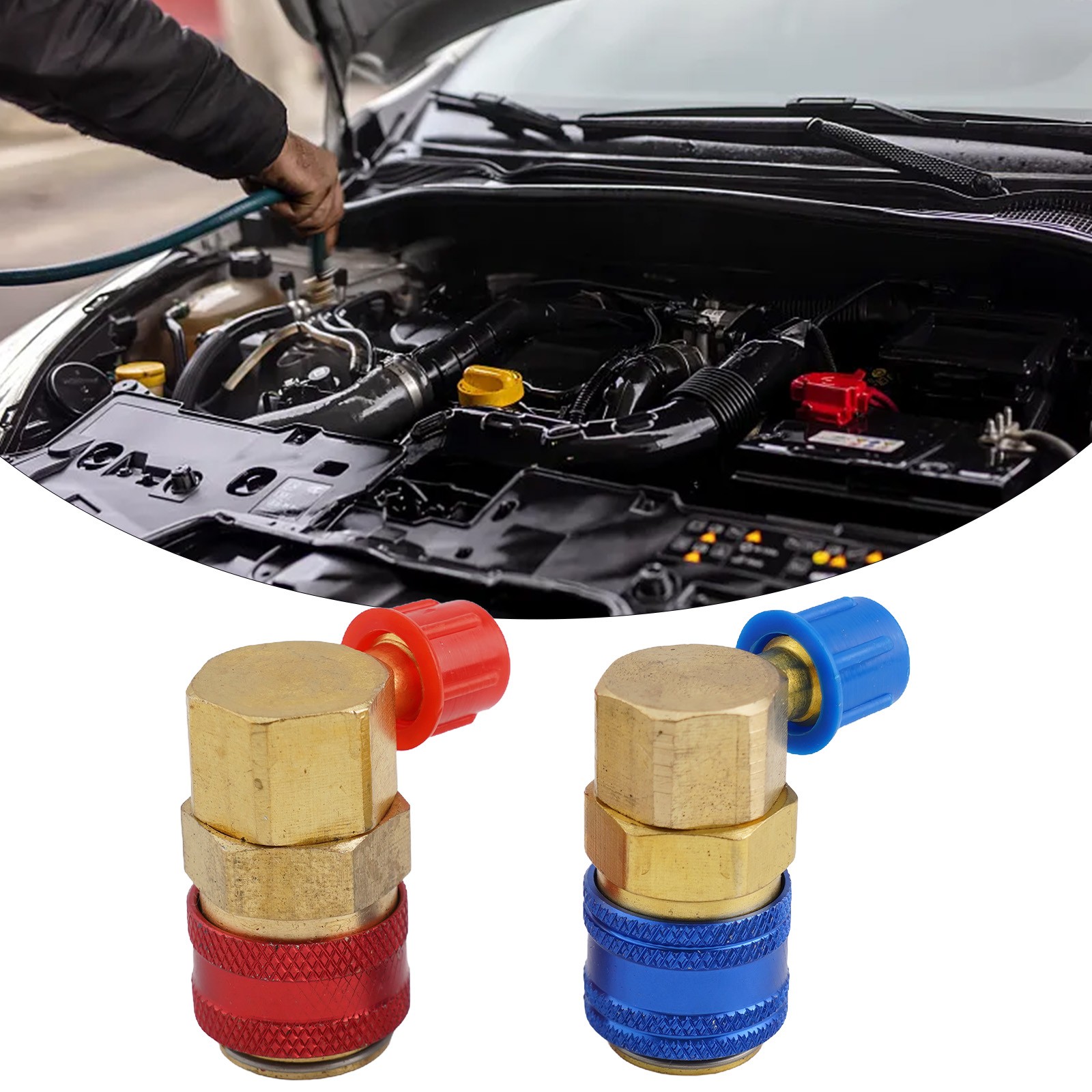 R134A Quick Connector Adapter Coupler Auto A/C Manifold Gauge Low High AC HVAC - Picture 1 of 16