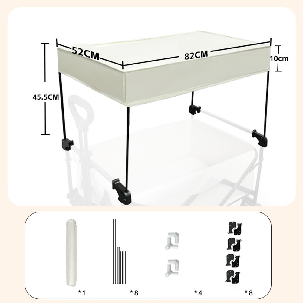 Housse de toit robuste en fibre de verre pour chariot chariot chariot avec cadre - Imagen 17 de 21