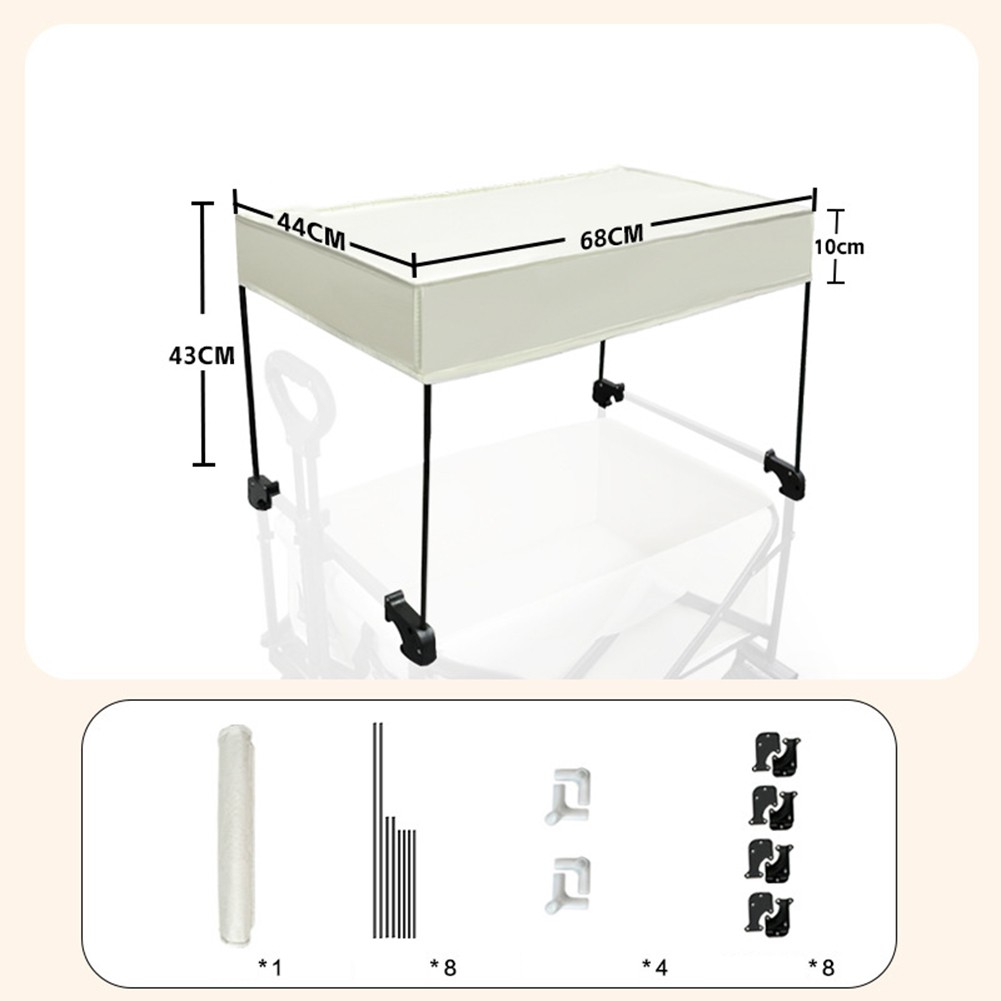 Housse de toit robuste en fibre de verre pour chariot chariot chariot avec cadre - Imagen 14 de 21