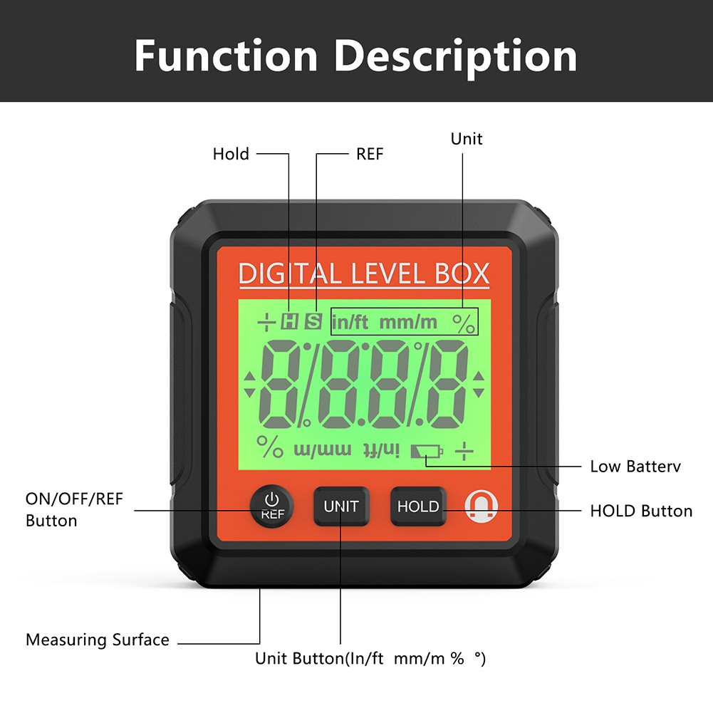 Accurate Measurements for Wood Corner Cutting Digital Level Angle Meter