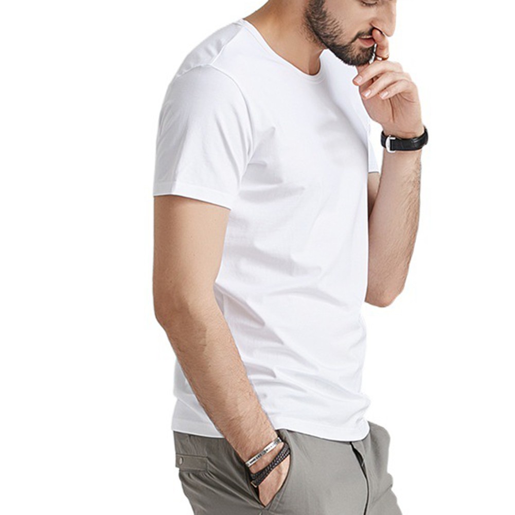 Camiseta Hombre Alta Distancia Hombre Regular Vacaciones Monocolor Cómoda Caliente - Imagen 24 de 40