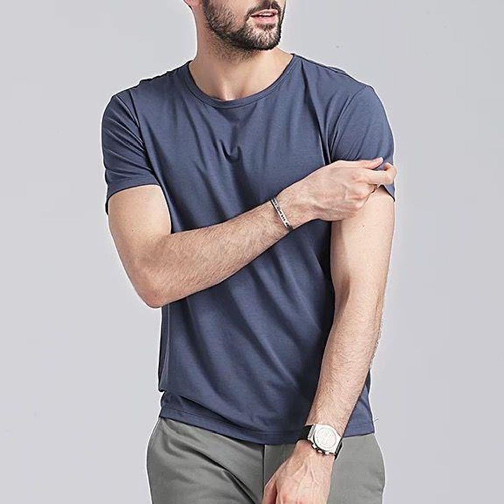 Camiseta Hombre Alta Distancia Hombre Regular Vacaciones Monocolor Cómoda Caliente - Imagen 21 de 40