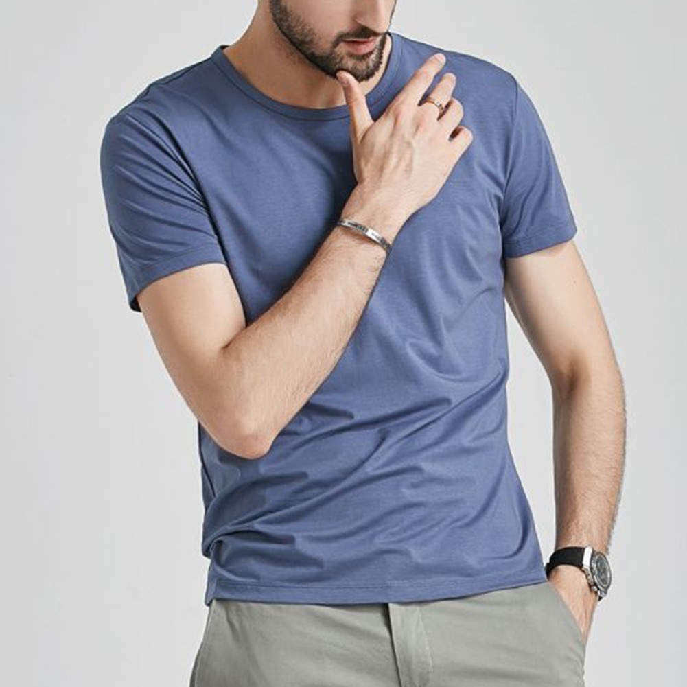 Camiseta Hombre Alta Distancia Hombre Regular Vacaciones Monocolor Cómoda Caliente - Imagen 20 de 40