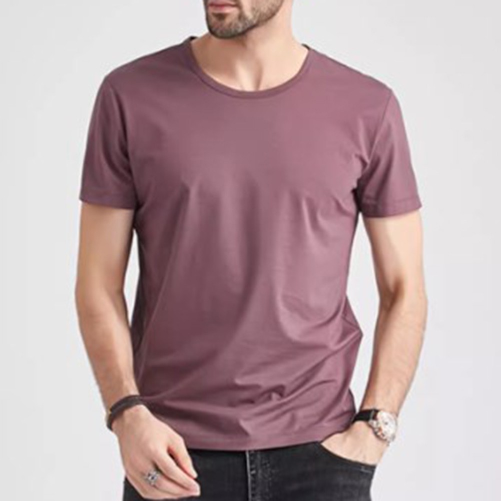 Men's Cool Feeling Breathable T Shirt Fashionable Short Sleeve Sports Tops - Picture 22 of 46
