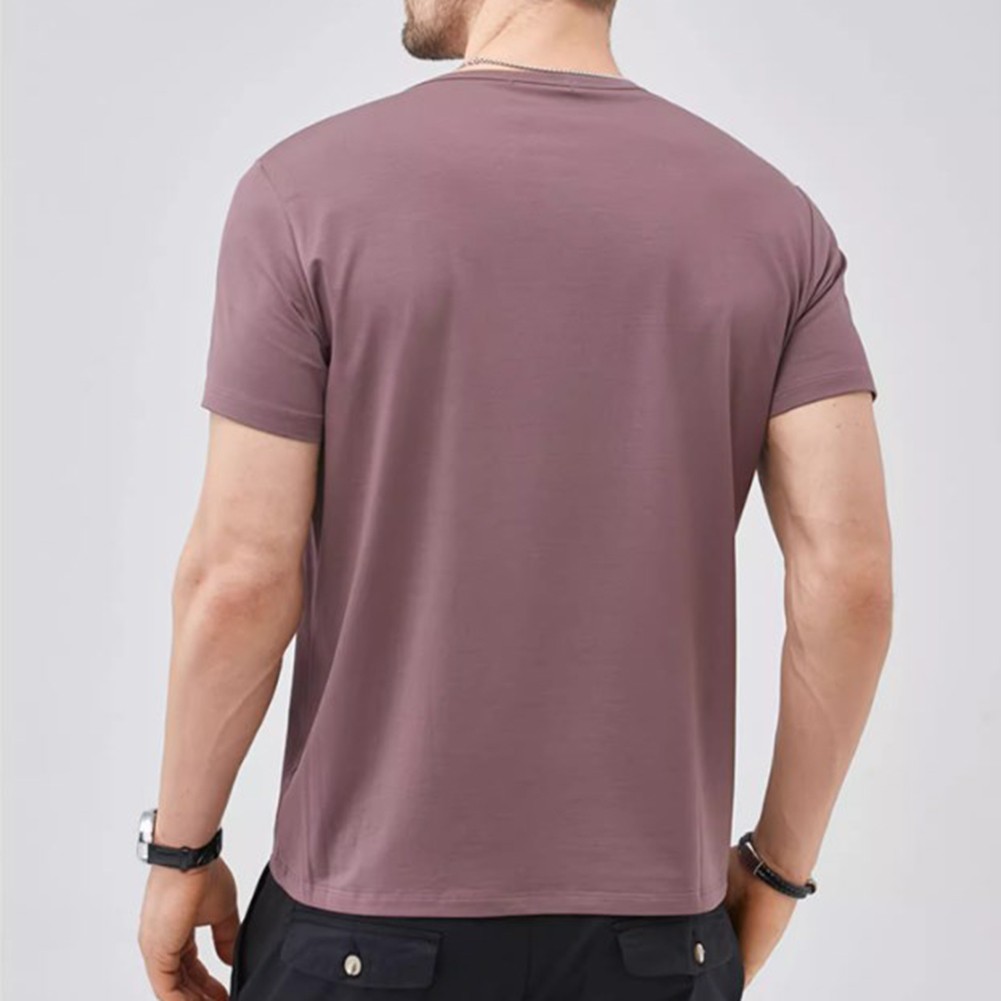 Men's Cool Feeling Breathable T Shirt Fashionable Short Sleeve Sports Tops - Picture 23 of 46