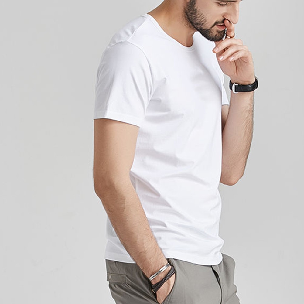Camiseta Hombre Alta Distancia Hombre Regular Vacaciones Monocolor Cómoda Caliente - Imagen 30 de 40