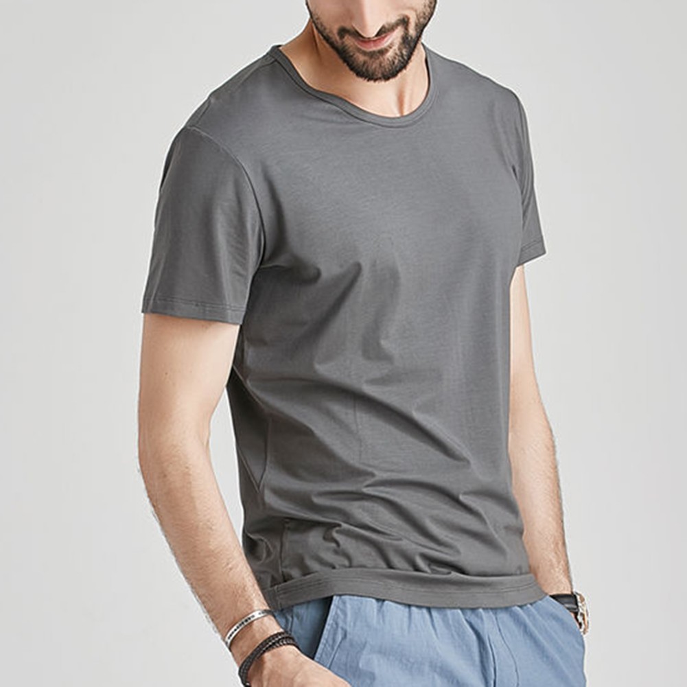 Camiseta Hombre Alta Distancia Hombre Regular Vacaciones Monocolor Cómoda Caliente - Imagen 14 de 40