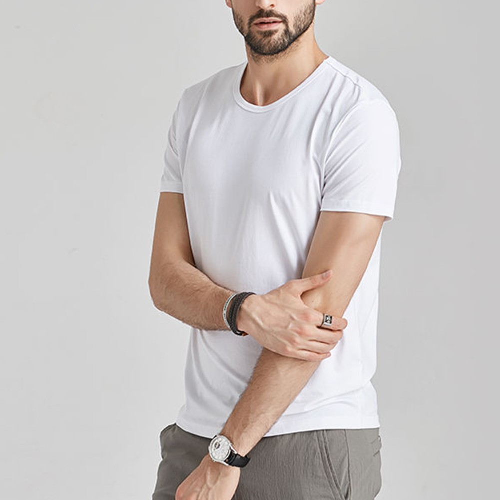 Camiseta Hombre Alta Distancia Hombre Regular Vacaciones Monocolor Cómoda Caliente - Imagen 26 de 40