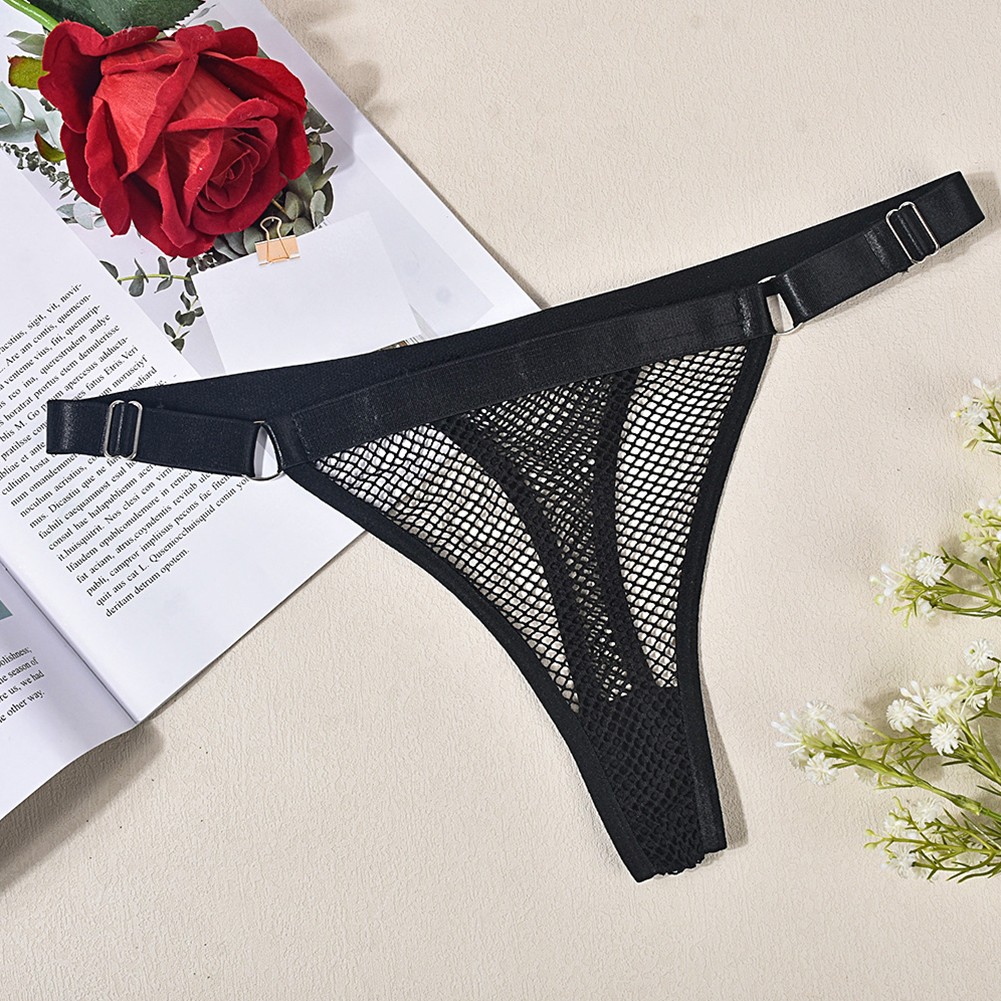 New Fishnet Briefs Comfortable Briefs Sleep Solid Color Casual Style Female Home