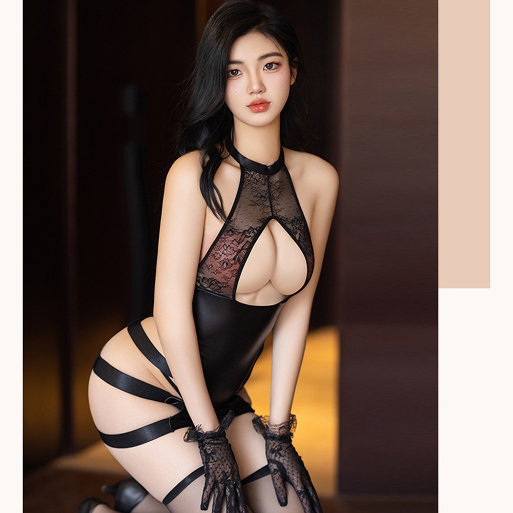 Nachtclub Halfterhals Frauen Sexy Dessous Regelmäßige Länge Ärmellos Mode - Bild 17 von 24