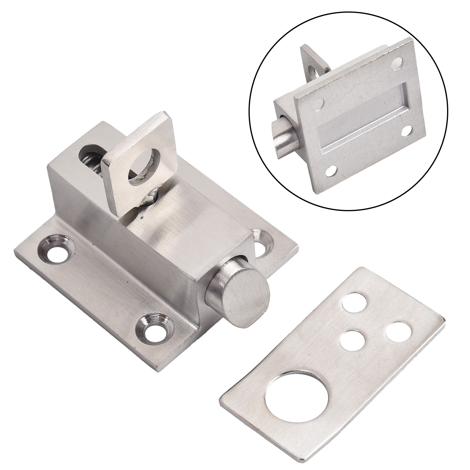Rust resistant Stainless Steel Spring Latch Easy Installation and Removal
