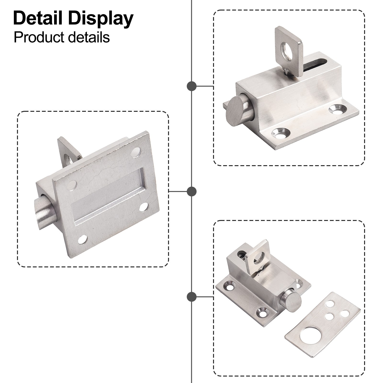 Spring Latch Door Installation Latchbolt Lightweight Portable Security - Picture 25 of 72