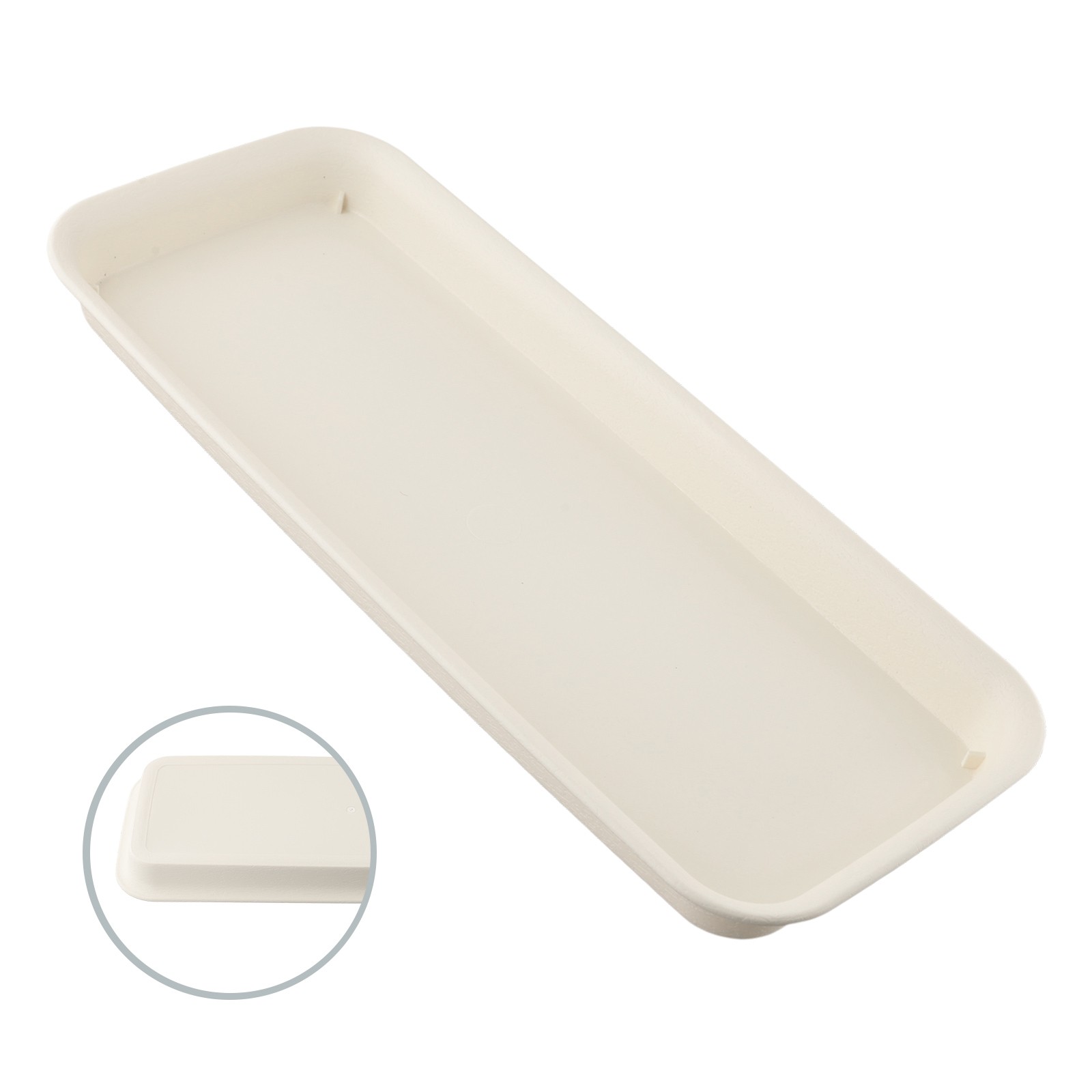 Indoor Outdoor Flower Pot Plant Saucer Drip Trays Resin Rectangle Plate - Imagen 25 de 60