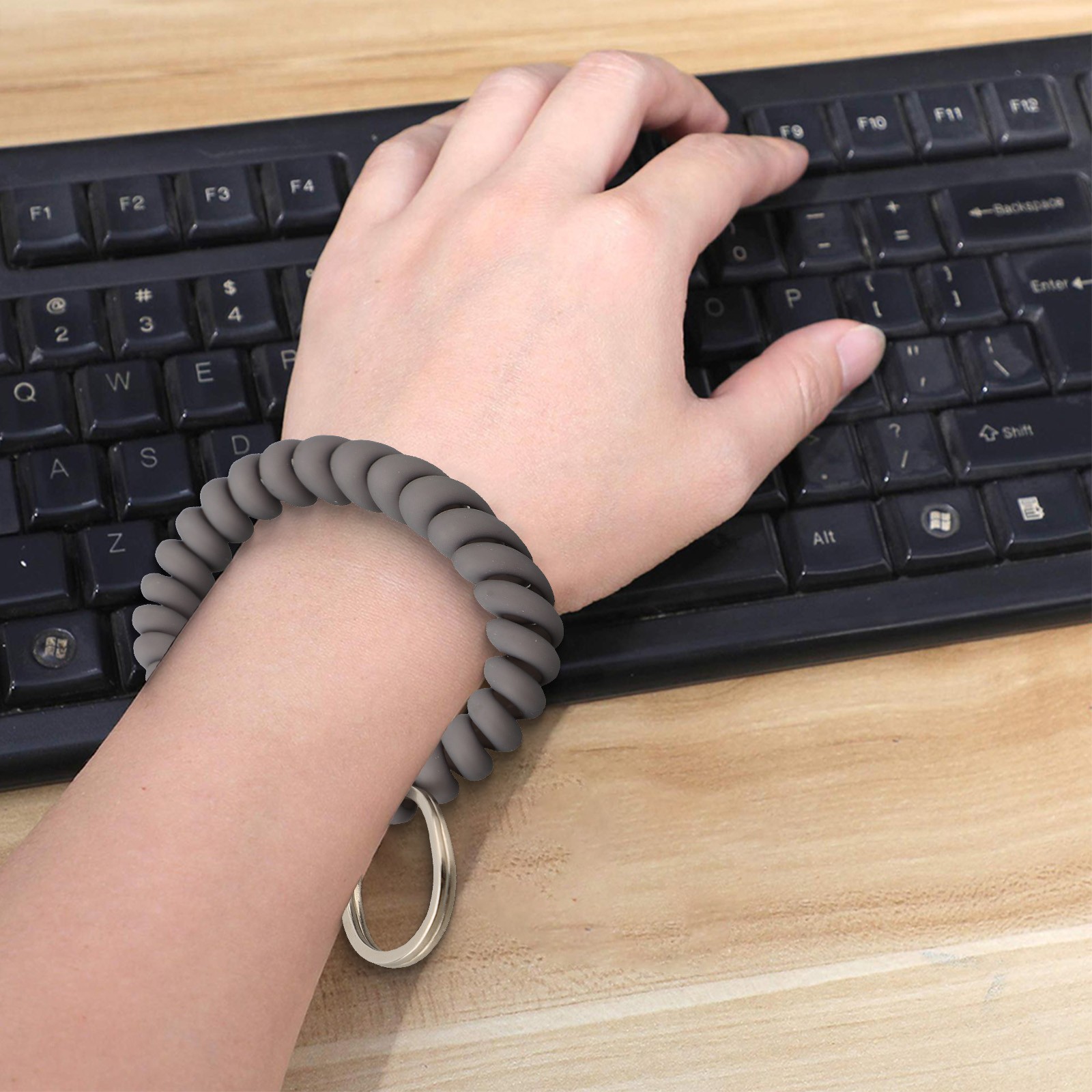 Women's Wristlet Keychain Holder – Stretchy Bracelet Band For Keys, Great For Gym, Pool, Sauna & Outdoor Activities - View #6