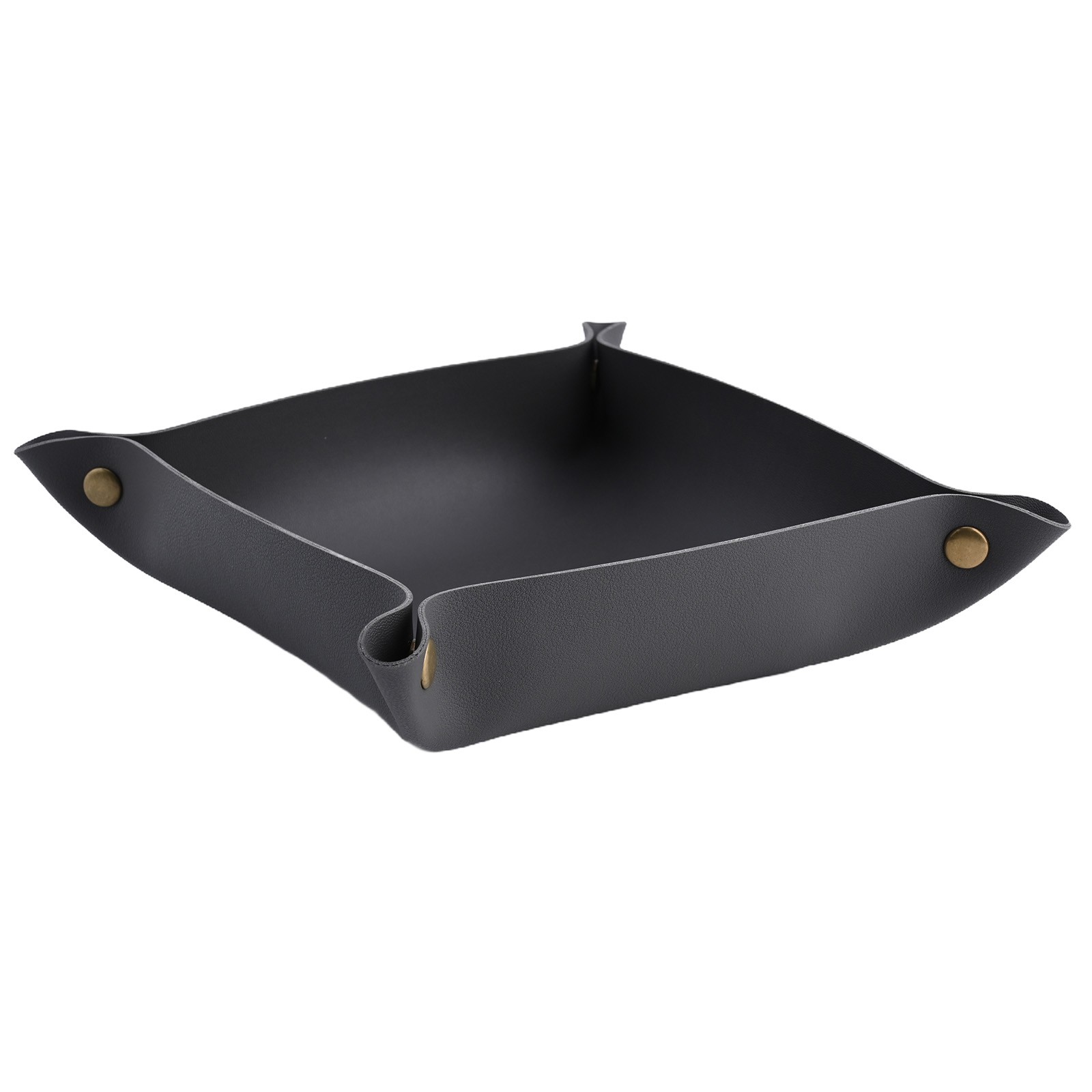Elegant Foldable Leather Tray for Organizing Keys Jewelry and Earphones - Picture 40 of 40