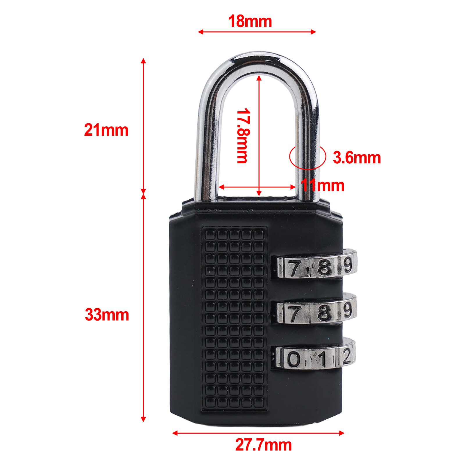 Combination Lock Digit Password Combination Padlock Instructions Design - Picture 50 of 90