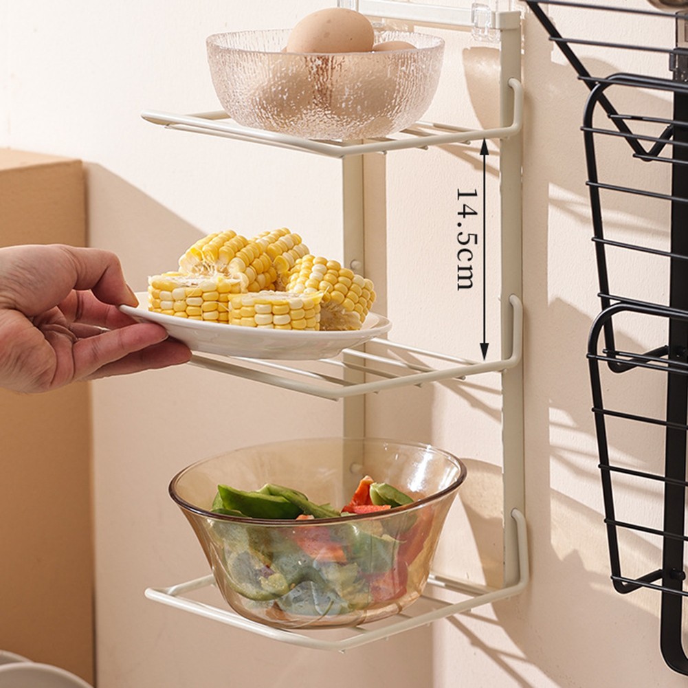 Foldable Multifunctional Pot Pan Lid Organizer Rack for Kitchen Storage