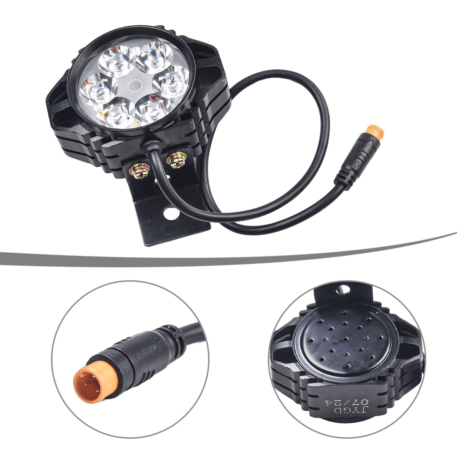 Bright LED Headlight for 36V 48V Battery Waterproof and Lossless Installation - Picture 30 of 37
