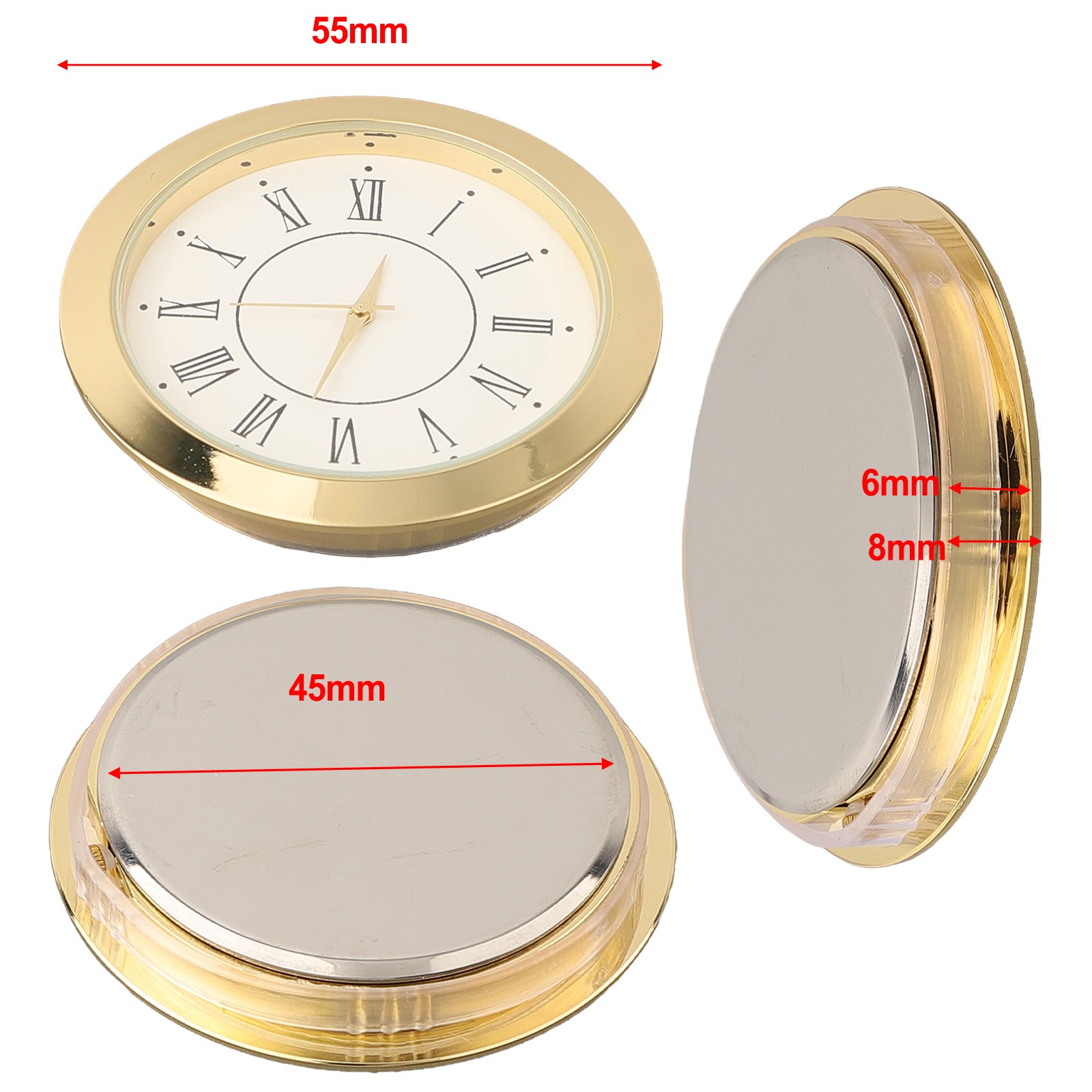 Clock Insert Quartz Movement Round Glass Quartz Movement Perfect For S