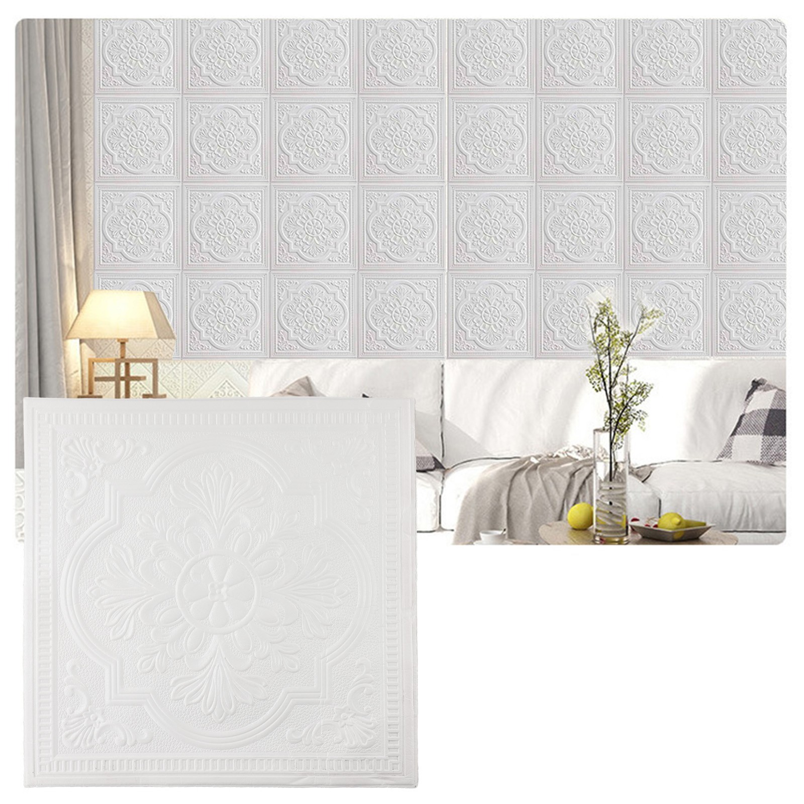 Sofa Background Wall Sticker Soft Foam Panels Easy Installation Easy To Cut