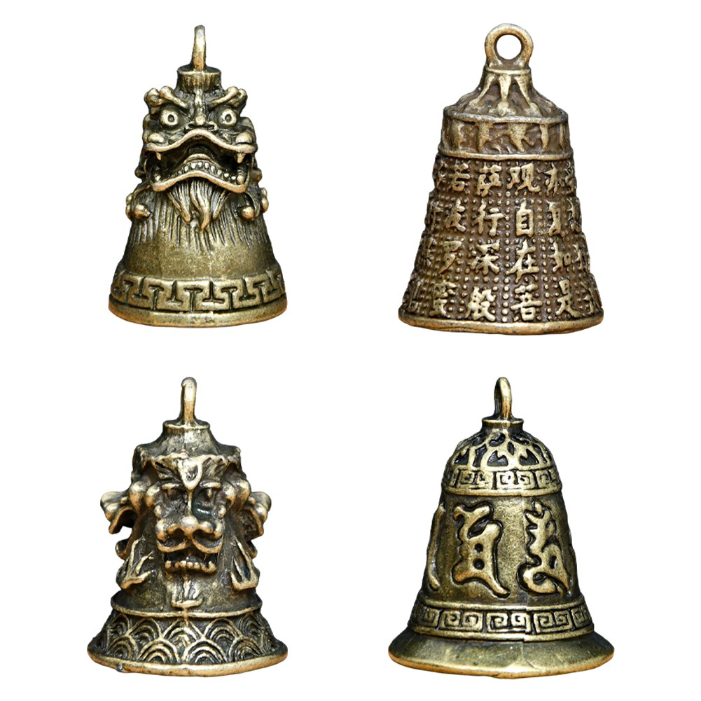 Pendentif fengshui 2024 en laiton artisanat porte-cloche clé voiture cadeau créatif