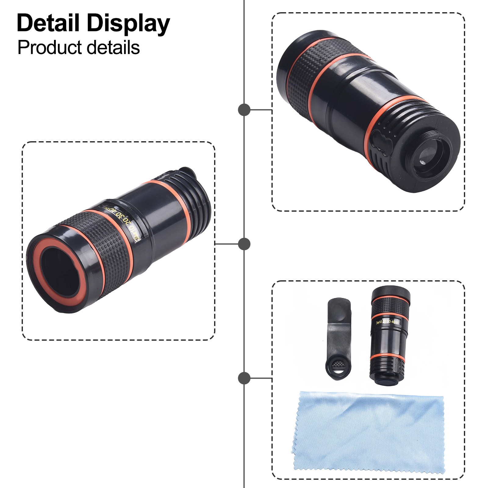 Am��liorez vos capacit��s de zoom avec kit objectif cam��ra t��l��phone pour sma - Zdjęcie 1 z 13